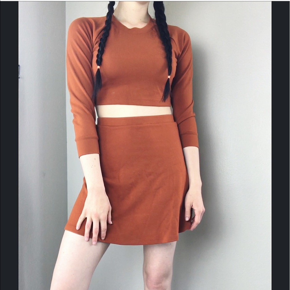 AMERICAN APPAREL ORANGE TWO PIECE/SET - Picture 1 of 3